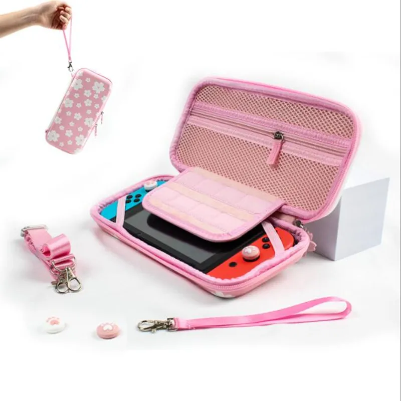 Cherry blossoms Bag for Nintendo Switch Portable Storage Case Hard Shell Box Nintend Lite NS NX Console Cover Kit | Электроника
