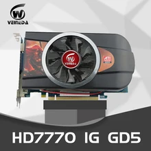 Видеокарты VEINEDA видеокарта HD7770 1 ГБ 128 бит Настольный ПК PCI Express 2,0 GDDR5 для игр ATI Radeon
