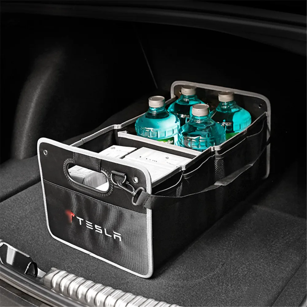 1х коробка для хранения багажника Tesla Model S 3 X складной вместительный органайзер
