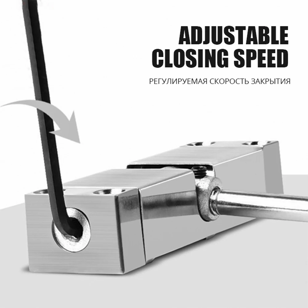 Upgrade Adjustable Speed Automatic Door Closer Stainless Steel Door Closing Device Furniture Hardware Fittings