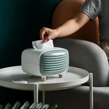 

Radio Type Tissue Box Case Container Paper Towel Holder Household Plastic Dust-proof With Lid Tissue Box Living Room Home Decor