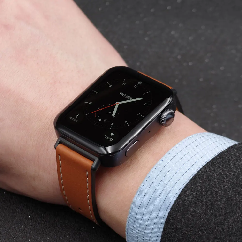 Для Xiaomi Mi Watch Global металлический ремешок кожаный Смарт браслет из нержавеющей