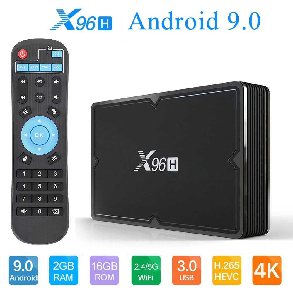 X96H Smart tv BOX X96 mini Android 9,0 Box 4 Гб 64 Гб Allwinner H603 Dual wifi 4K Netflix Youtube телеприставка IP tv Bluetooth 4,1