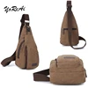 YoReAi Men Sac Canvas Leather Satchel Shoulder Sling Chest Pack Bags Cross Body Messenger Shoulder Backpack Solid Men Canvas Bag ► Photo 1/6