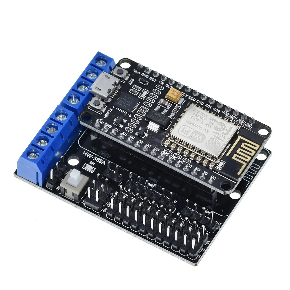 NodeMCU щит для платы двигателя L293D ESP 12E от ESP8266 изолятор балки встряхивая комплект diy