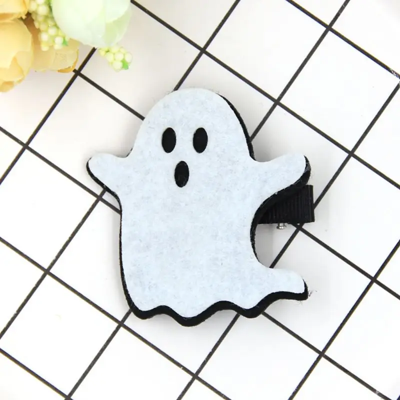 1 Set/6Pcs Boutique Cute Felt Ghost Hairpin Kawaii Halloween Party Hair Clip Headwear