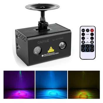 

Red Green Aurora Laser Galaxy Wavy LED Light Stage Projector Wireless Remote Control and Sound Active, DJ, Club Bar, Home Party