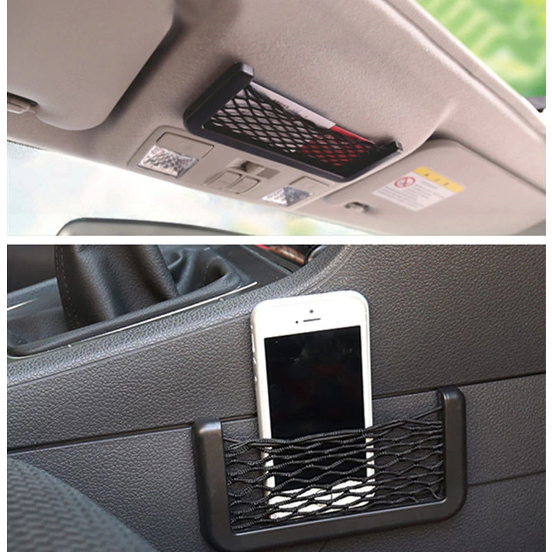 車の収納ネット 黒 メッシュ 伸縮性のあるコードホルダー ポケットオーガナイザー 粘着棚 直接配達 Shelves Aliexpress