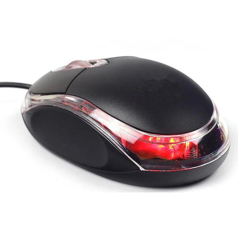 Mini Mouse Óptico com Fio com Usb Led Design Ergonômico Mouse para pc Laptop Notebook - Imagem 4