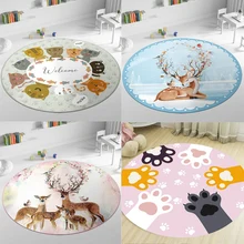 Круглый ковер коврик современный скандинавский гостиная подвесная корзина компьютерное вращающееся кресло машинная стирка Детский милый коврик