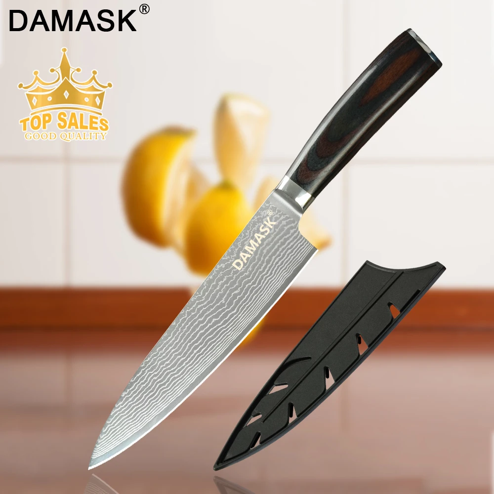 Damask Damascus Knife Slicing Cooking-Tool Handmade Japanese Chef Kitchen Accessories Vegetable Meat Cleaver Best Gift | Дом и сад
