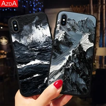 3D Матовый чехол Emboss чехол для iPhone 7 6 6S 8 Plus X 5 5S SE 10 11 Pro XS Max XR TPU задняя крышка силикон для iphone 8 Plus Coque