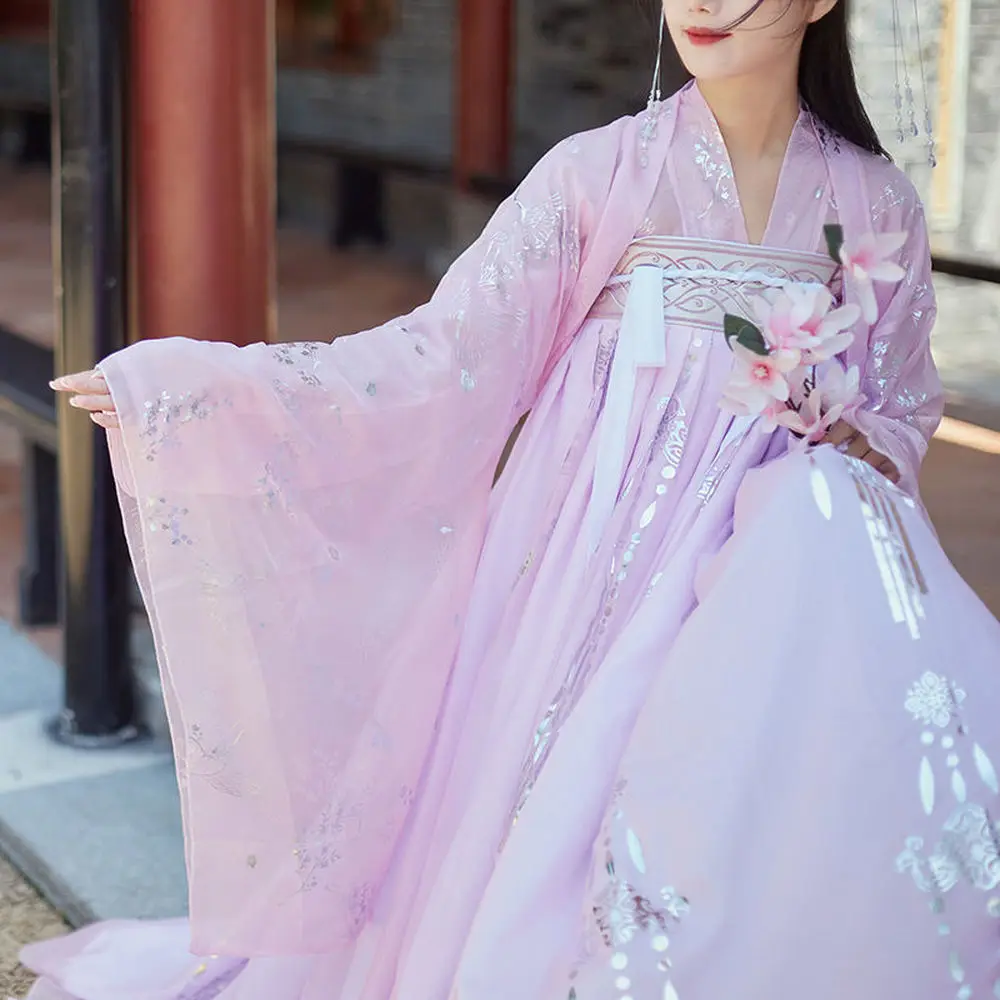 Summer Chinese Hanfu Princess Dress Women Fairy Folk with Kimono Female Dance Oriental Costume Chinese Clothes