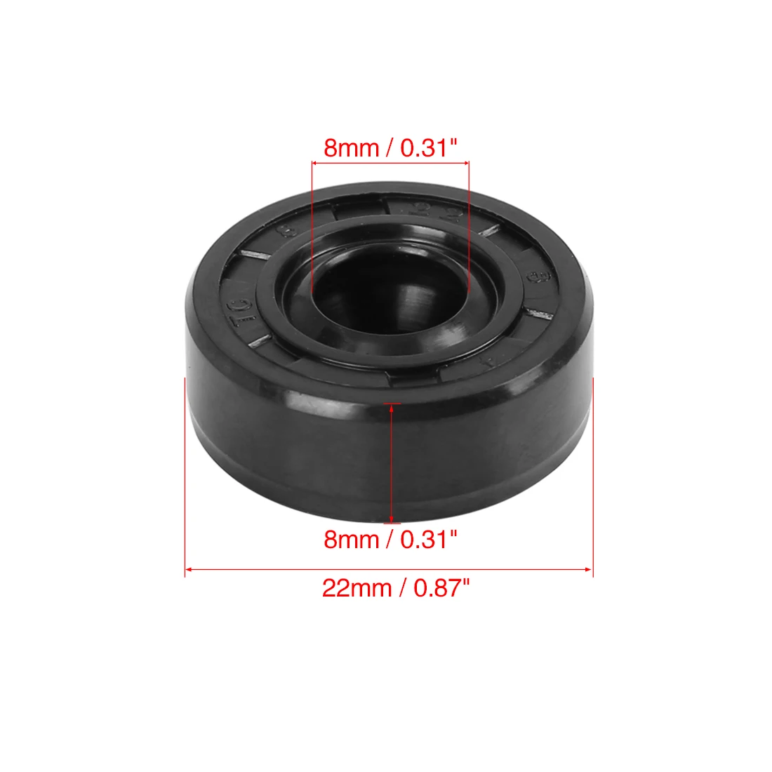 UXCELL Metric Rotary Shaft Oil Seal 8X16x7mm 8X22x7mm 8X22x8mm TC Double Lipped