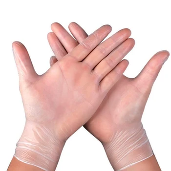 

200 Pcs Examination Gloves Disposable PVC Gloves Examination Gloves Powder Free for Food Processing Restaurant Kitchen Catering