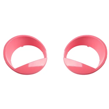 

1Pair Car Front Headlight Trim Cover Bezels Pink Car Accessories for Jeep Wrangler JK 2007-2017 ABS Car Decoration