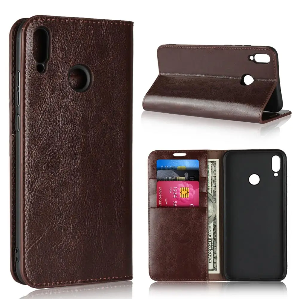 

360 Natural Genuine Leather Skin Flip Wallet Book Phone Case Cover On For Huawei Honor 8X 8 X X8 Honor8X Global 4/6 64/128 GB