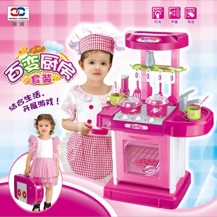  Play House Set Kitchen xiong cheng Toy Model Kitchenware Cooking 3-6 a Year of Age 7 Female Baby Gi - 4000267306858