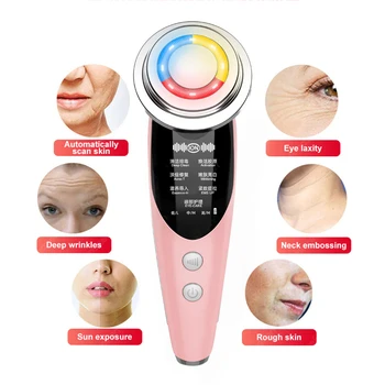 

7 Modes LED Photon Ultrasound Ion Infrared RF Electroporation Beauty Device LED Rejuvenation Skin Beauty Machine