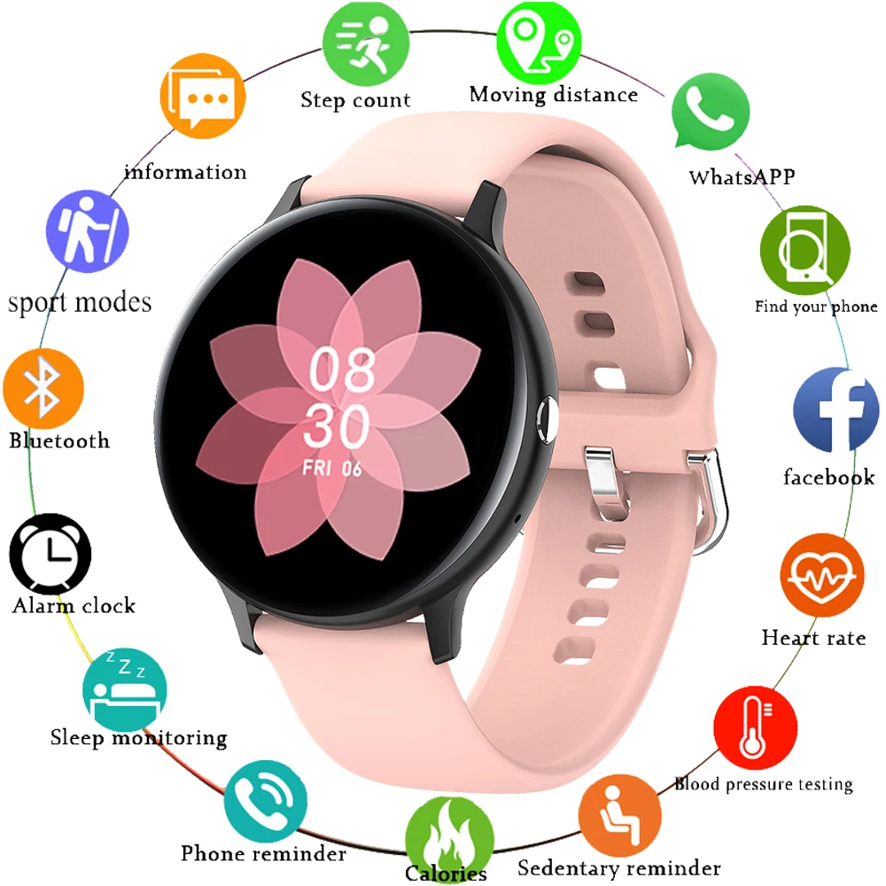 US $23.32 LIGE New Women Smart Watch Activity Tracker Heart Rate Monitor Full screen touch Sports Ladies Smart Watch Men For Android IOS