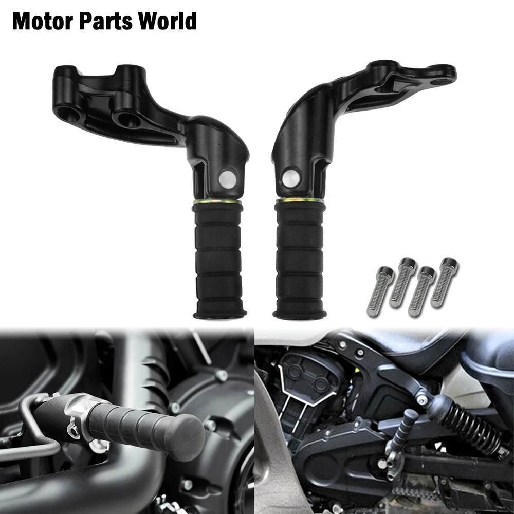 Worldmotop Motorcycle Footpegs Rear Passenger Foot Pegs for Indian