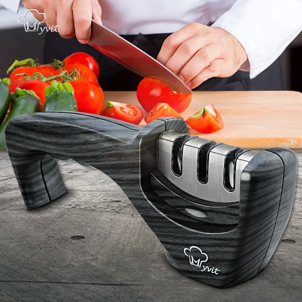 Sharpening Stone Grinder-Tools Kitchen-Knives Ceramic Diamond Tungsten 3 Stages