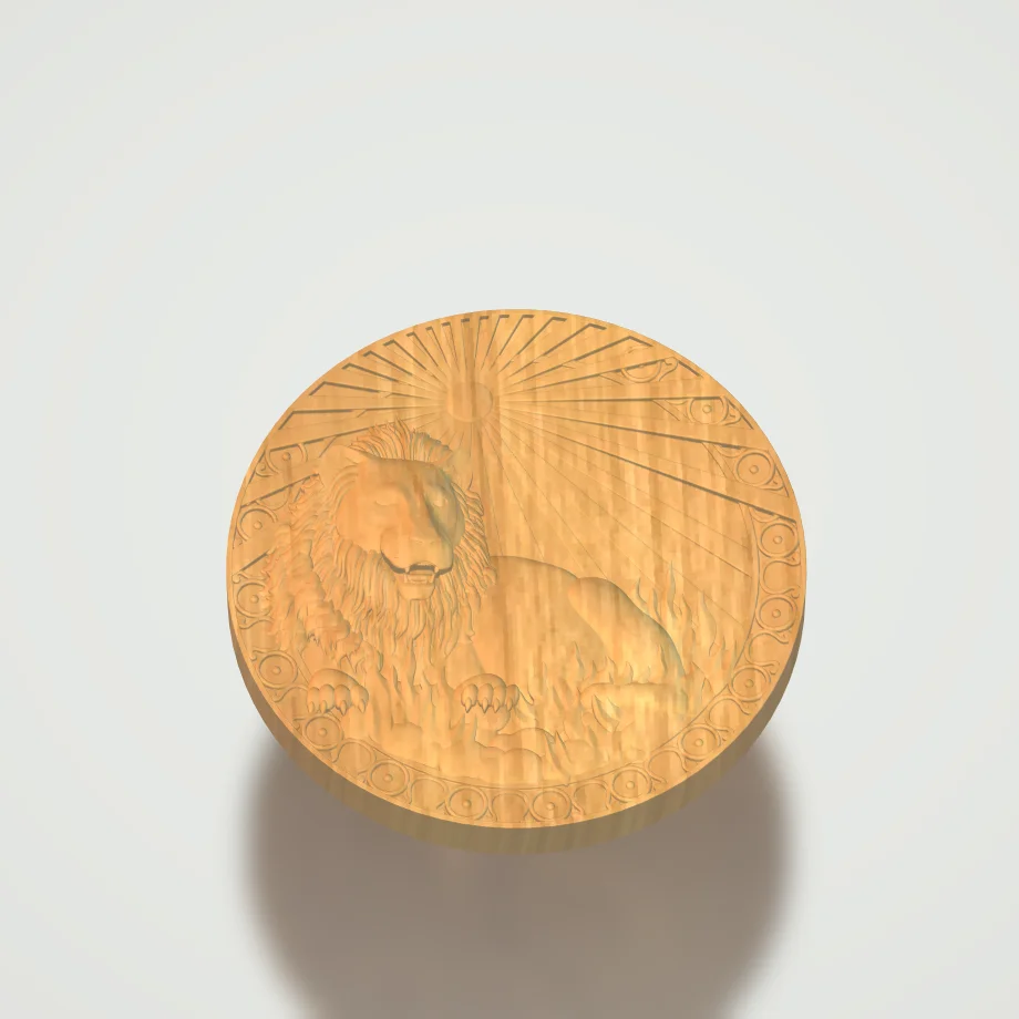 Зодиак Лев знак рельеф STL формат ЧПУ резьба Aspire ArtCAM Type3 дизайн 3D файл | Инструменты