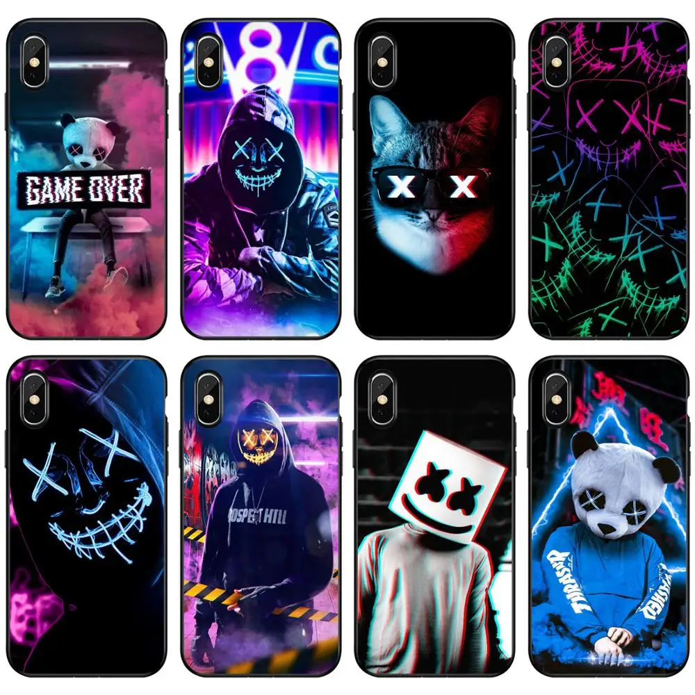 Soft DJ Marshmello Phone Case Graffiti For iP 6 7 8 6s Plus Shell X XR XS MAX 5 5s se TPU Coque Back Cover | Мобильные телефоны и