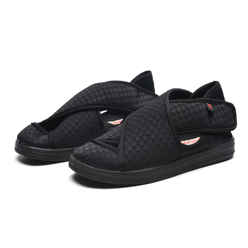 Zapatos para diabéticos para mujer, sandalia antideslizante transpirable con gancho ajustable y color negro, para verano|Sandalias de mujer| - AliExpress
