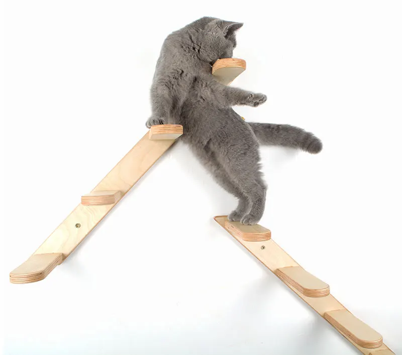 New Pet Climber Sisal Scratching Post Cat Tree Ladder Hammock Jumping Board Cat Stand Pet Wood Furniture Protection Kitten Bed