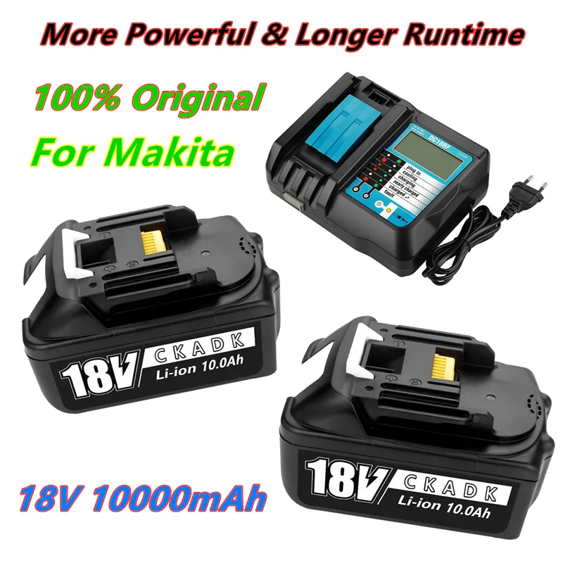 2021 BL1860 перезаряжаемая батарея 18 в 10000 мАч литий-ионная для Makita 10 0 Ач BL1840 BL1850 BL1830
