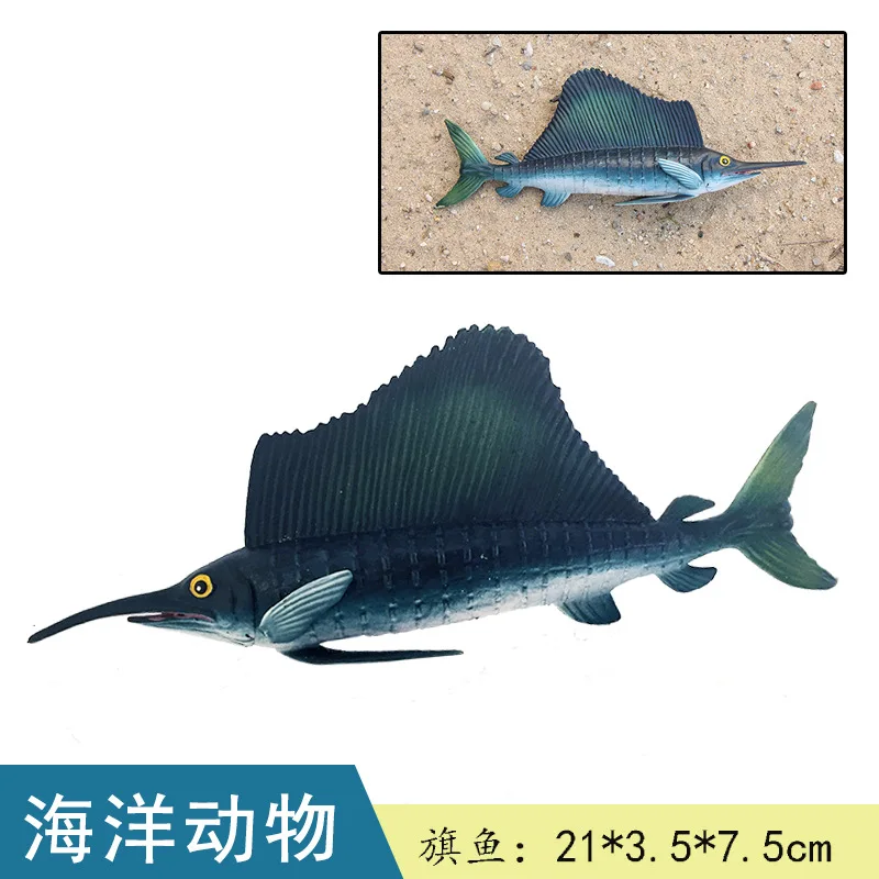 

Hot Sales PVC Oceans Animal Model Sailfish Tropical Fish Musa Basjoo Fishing Umbrella Fish Plastic Tuna Decoration