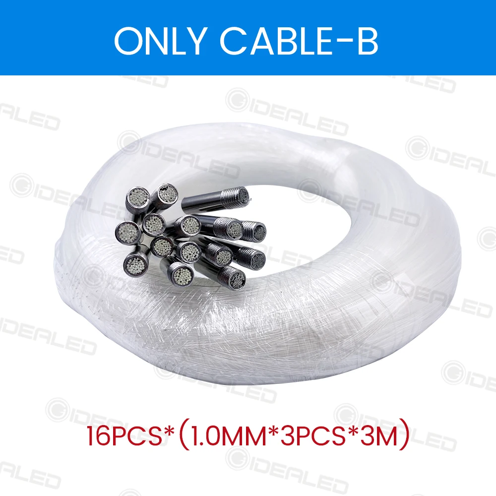 only cable-B Волоконно-оптические огни съемка звезда двигатель DMX512 поддерживается мерцание комплект потолок Метеор звездное небо эффект 16 стенды 2 м оптический кабель - Испускаемый цвет: only cable-B
