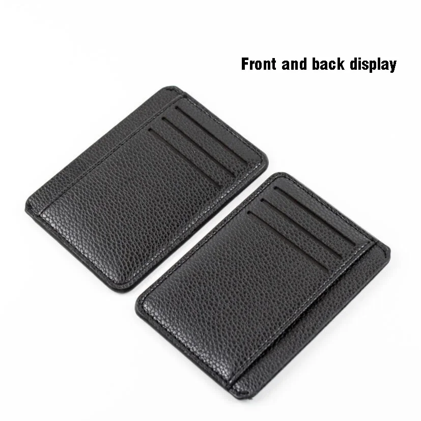 Мини-кошелек для кредитных карт тонкий простой для путешествий из кожи банк Бизнес ID держатель для карт кожаный кошелек для монет для мужчин и женщин