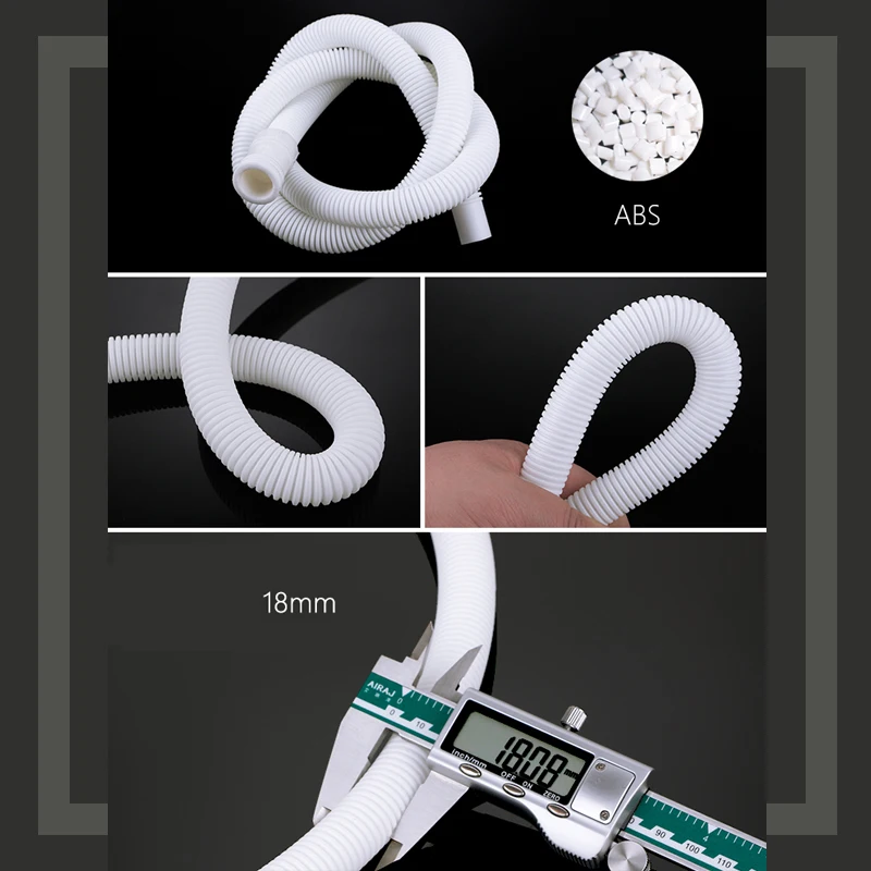 1M-5M 15mm x 16mm White Drain Hose Pipe for Air Conditioner Or Washing Maching Inlet Pipe Plumbing Hoses plumbing hose drain hose