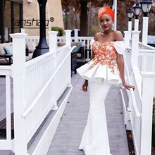 Vestidos de festa белые вечерние наряды с аппликацией и юбкой-годе с оборками Дубай Саудовская арабское вечернее платье для выпускного вечера