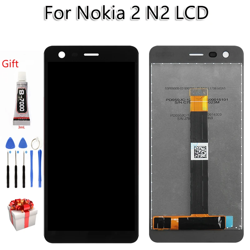 ЖК-дисплей с сенсорным экраном и дигитайзером в сборе качество AAA для Nokia 2 N2 TA 1007