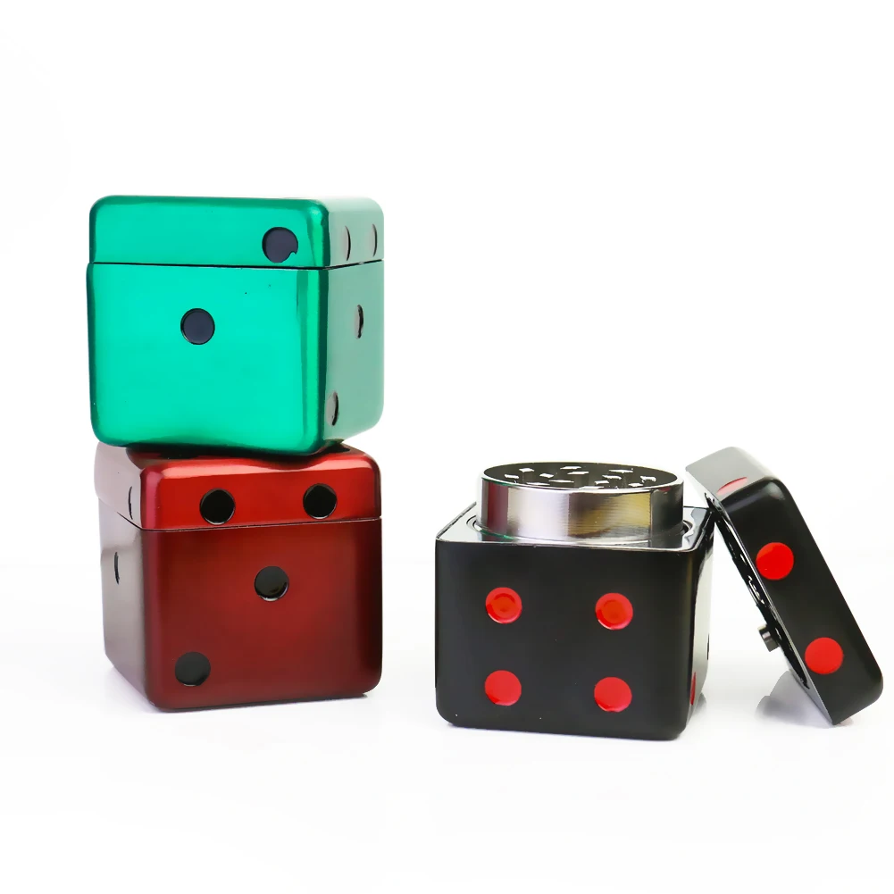Interesting Personality Dice Metal Cigar Grinder Portable Manual Tobacco Spice Weed Shredding Smoke Smoking Accessories | Дом и сад