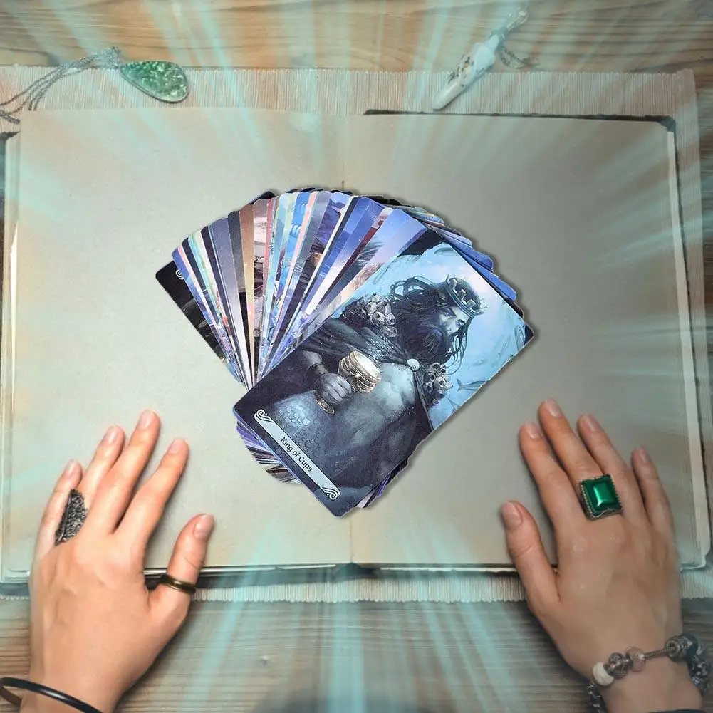 78 Pcs English Mermaid Tarot Cards Deck Table Board Games Card For Family Party Playing Card Entertainment Gift 78 Pcs English Mermaid Tarot Cards Deck Table Board Games Card For Family Party Playing Card Entertainment Gift