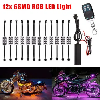 

Lamp 6SMD Light 12pcs set Motorcycle ATV RGB LED Under Glow Kit Universal