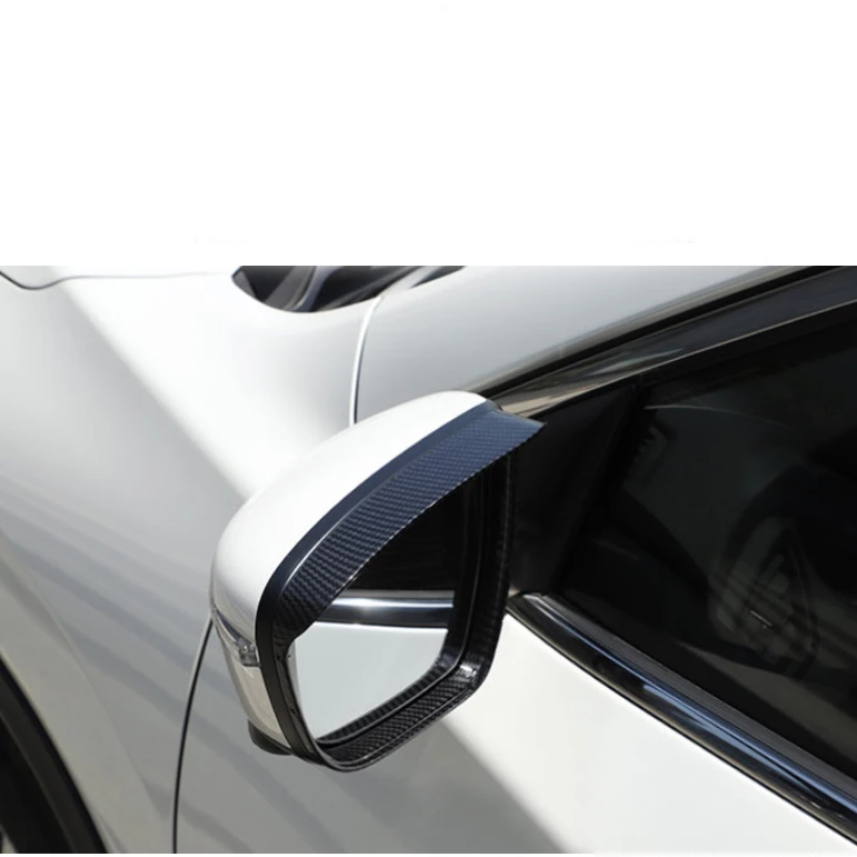 ABS углеродного волокна автомобиля зеркало заднего вида покрывает дождь вырез для бровей аксессуары 2шт для Nissan Qashqai J11