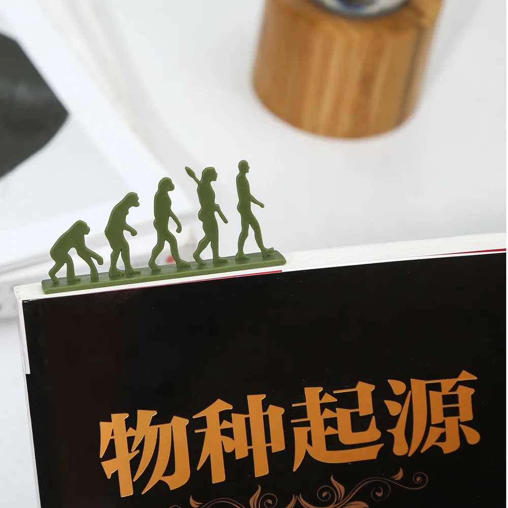 1Pc Creative Origin of Species Bookmark 3D Silicone Reading Bookmarks Book Holder Gift For Children