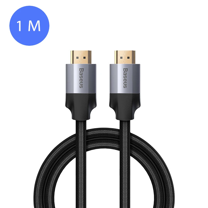 Baseus HDMI кабель 4K папа-папа HDMI 2,0 кабель для PS4 проектор ТВ аудио видео HDMI Провод шнур цифровой сплиттер переключатель 5 м 3 м - Цвет: 1M