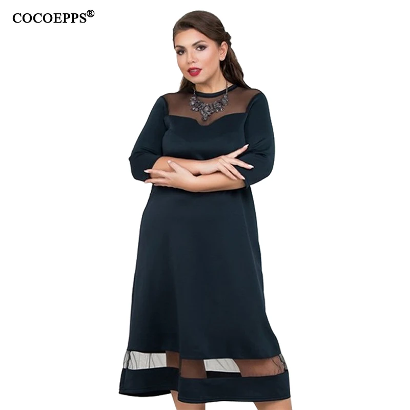 A Line 5xl 6xl Plus Size Winter Dress Mesh Elegant Women Dress Large Size Long Maxi Dress Evening Party Big Size vestidos