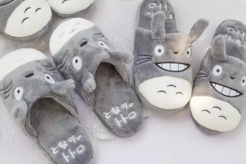 Totoro/женские нескользящие домашние тапочки с милым котиком из мультфильма; домашние тапочки для пар; Мужская обувь для спальни; Новинка года