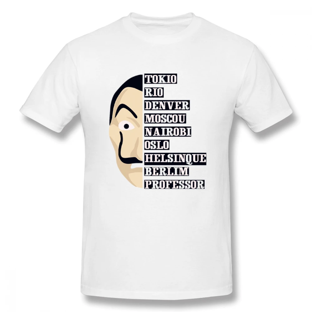 

2019 Men's Basic Short Sleeve T-Shirt 3D Print t shirt La Casa Del Papel Vetor Link Para Cotton Funny T-shirt homme Top Tees