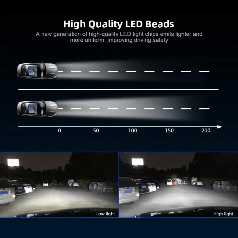 2 шт. Автомобильный светодиодный светильник на голову H3/H4/H7/9012/h1 комплект для преобразования COB турбо лампы белый светильник 90 Вт 12000LM 6000 К аксессуары для ламп