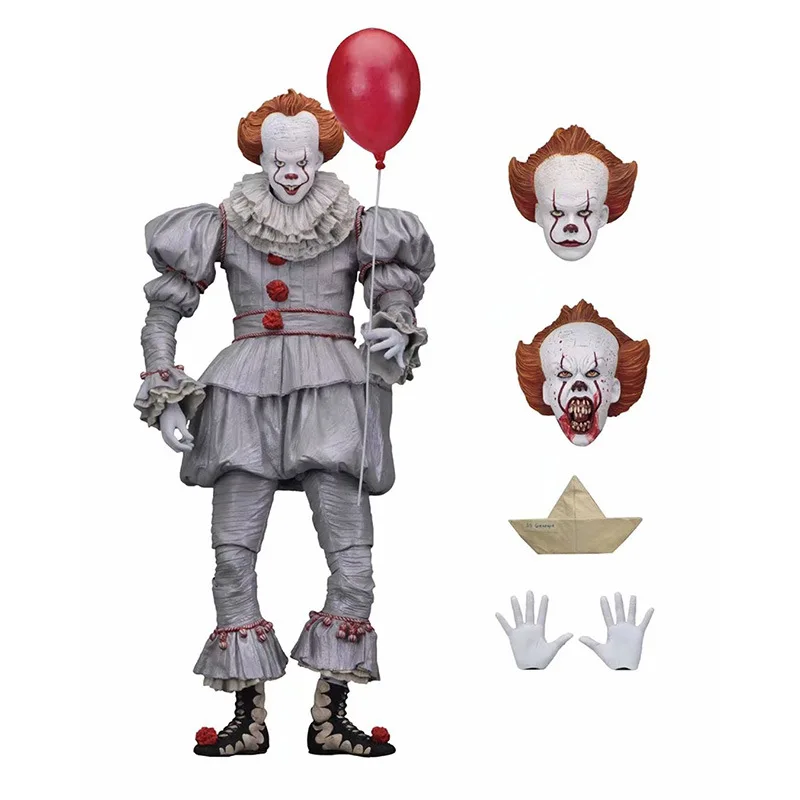 [Забавный] 20 см NECA Стивен Кинг это Pennywise Джокер клоун день Хэллоуина фильм ужасов кукла ПВХ фигурка Коллекционная модель