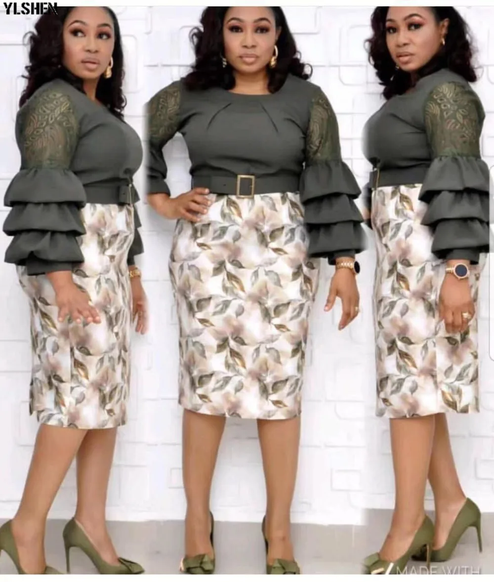 Plus Size African Dresses For Women Dashiki Print African Clothes Ankara Dresses Elegant Ladies Dress Clothing Robe Africaine 03