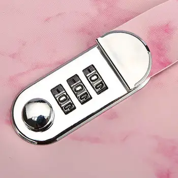 

1PC A5 Marble Texture Notebook Password Lock Notebooks Stationery Leather Month School Weeks Agenda 2020 Diary Planner Note M8M7